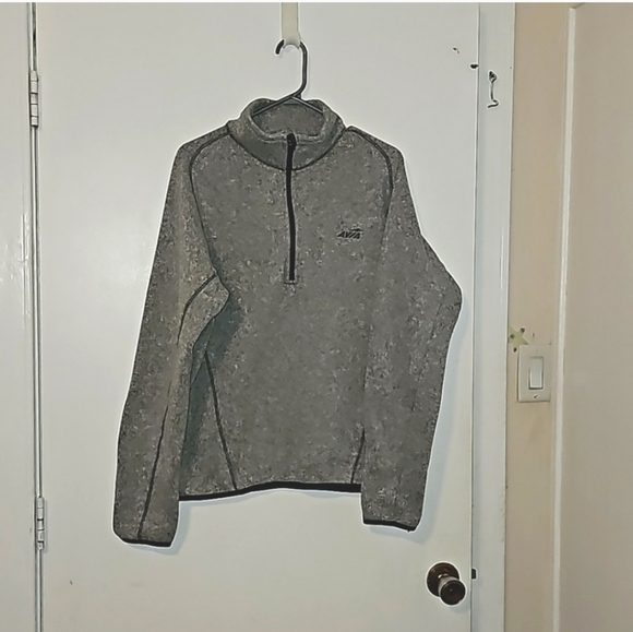 Mens LG AVIA Sweatshirt Grey Zipper Neck - Picture 6 of 6